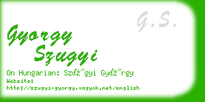 gyorgy szugyi business card